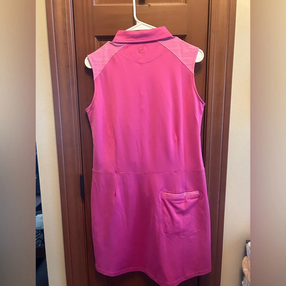 FootJoy Women’s Sleeveless Pique Golf Dress W/Shorts In Rose Size Small NWT⛳️⛳️ - Picture 4 of 7